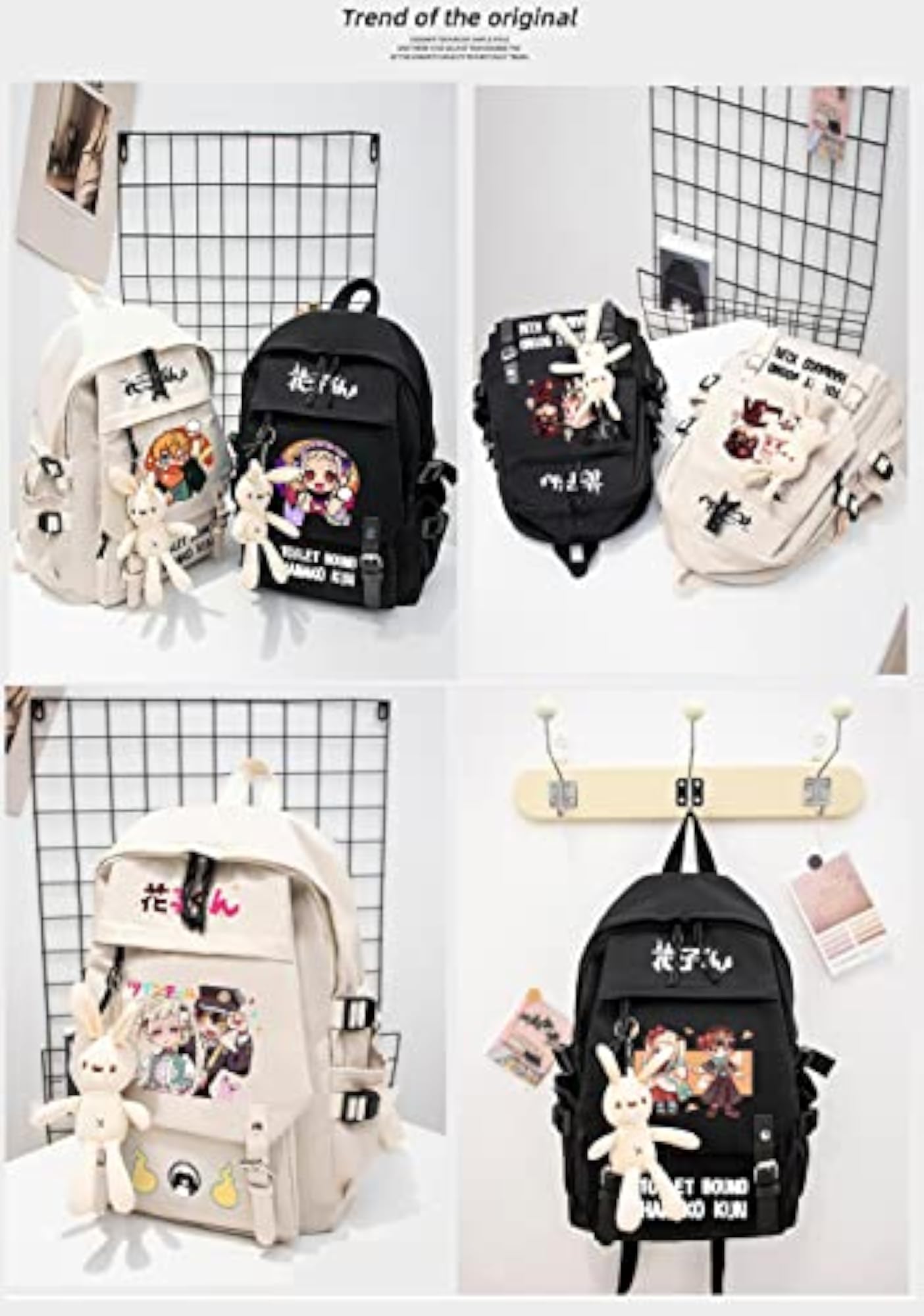 Hanako-kun Cute School Backpack with Doll Pendant